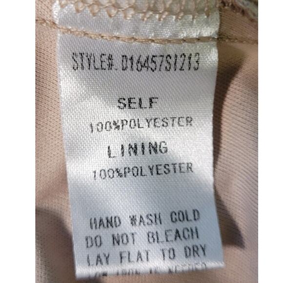 FILLY FLAIR Soieblue blush floral low-cut v-neck  flowy sheer long maxi dress l - Picture 5 of 9